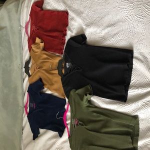 “Lace-Up” Slim Ribbed Tops (5)